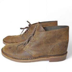 Clarks Mens Classic Oiled Leather Chukka Boots Size 9.5